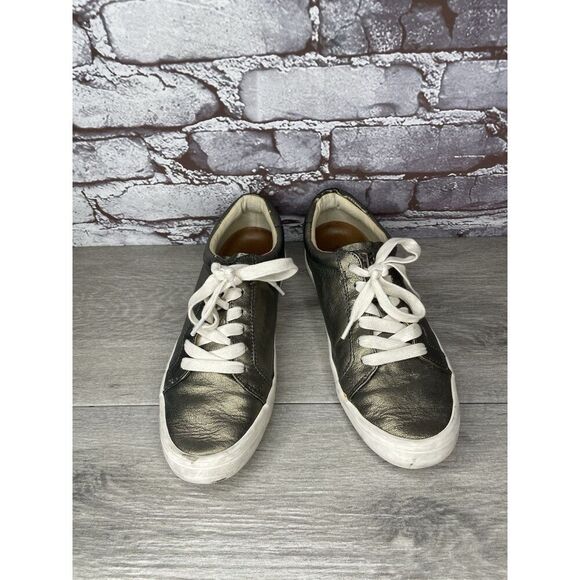 Frye Kerry Pewter Leather Low Top Lace Up Fashion Sneakers Women's Sz 7M US/38EU - Picture 11 of 16